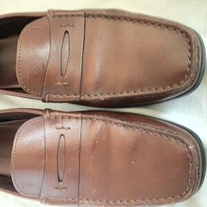 Tod's Women's Vintage Leather Penny Loafers Cognac Driving Shoes Size 39.5